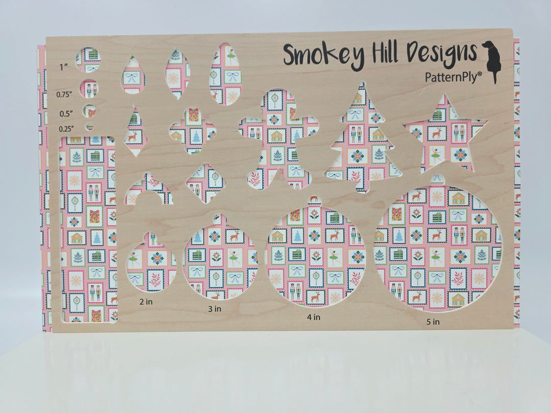 PatternPly® Full Coverage Christmas Stamps on Pink LARGE