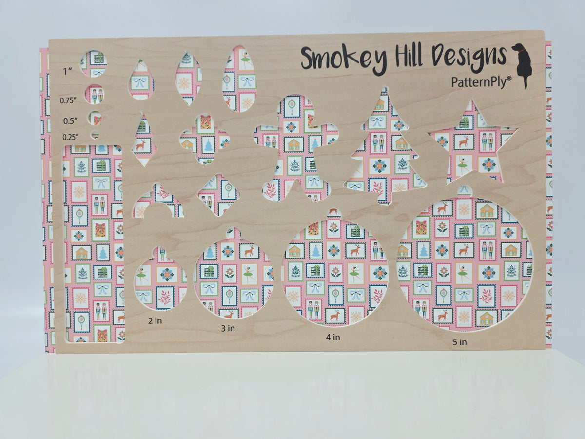 PatternPly® Full Coverage Christmas Stamps on Pink LARGE product photo 3