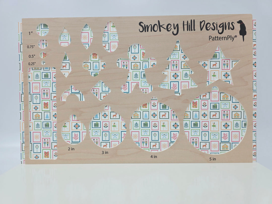 PatternPly® Full Coverage Christmas Stamps on White Large