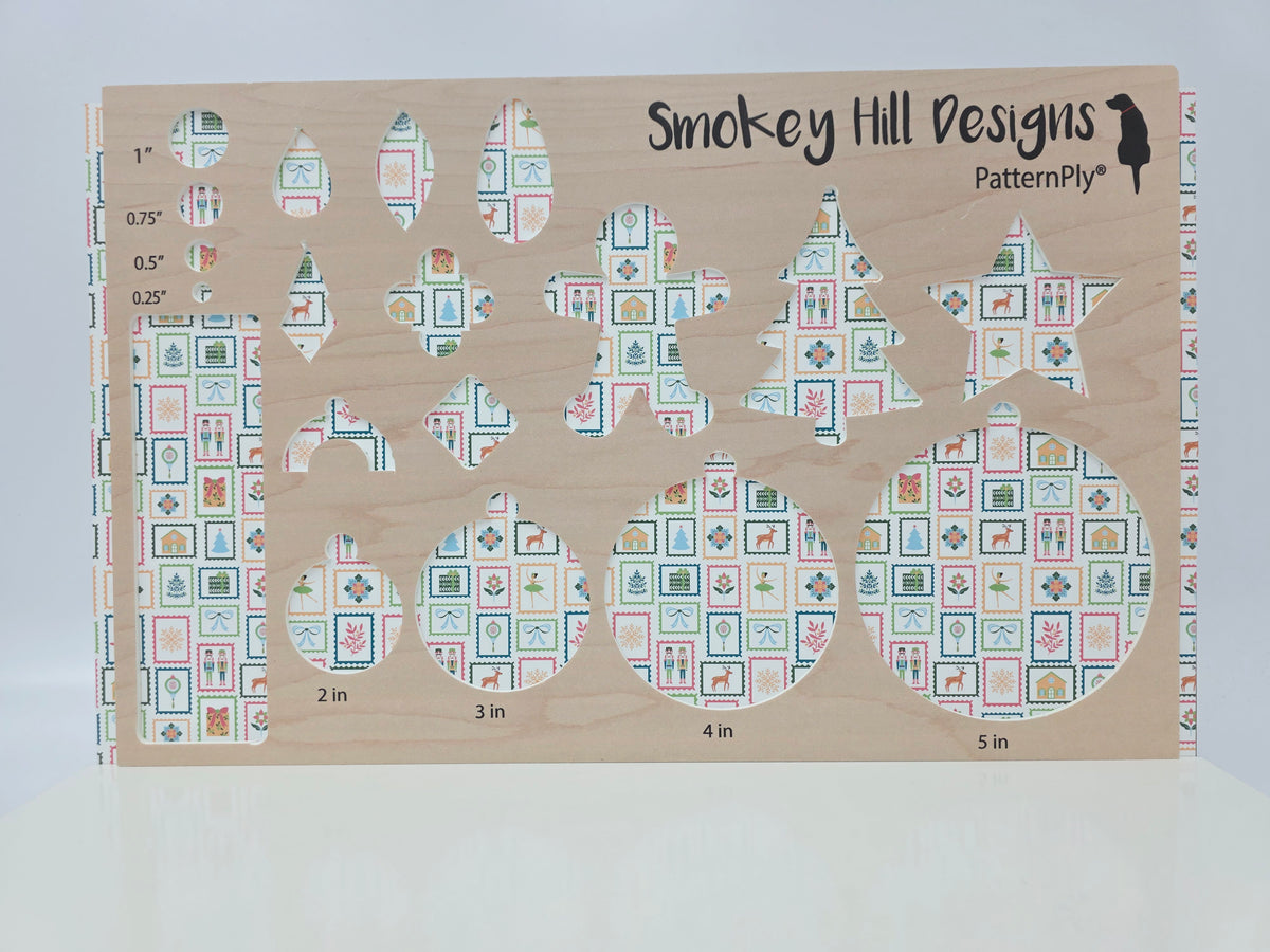PatternPly® Full Coverage Christmas Stamps on White Large product photo 3