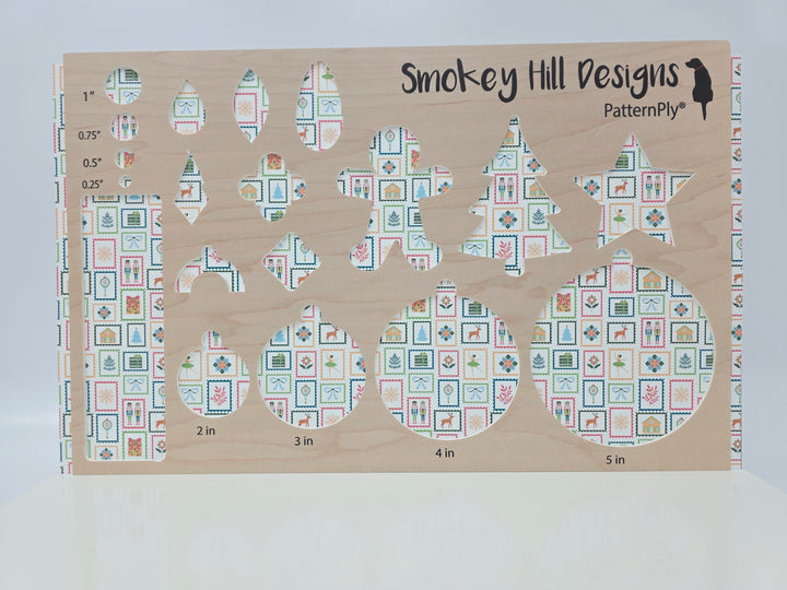 PatternPly® Full Coverage Christmas Stamps on White Large