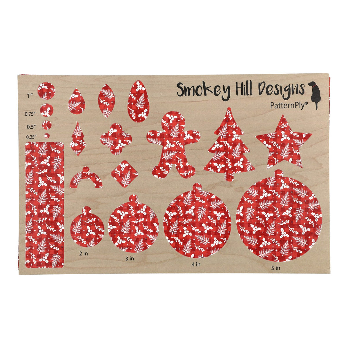 PatternPly® Transparent Christmas Tartan Sprigs product photo 3