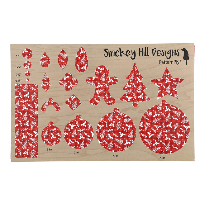 PatternPly® Transparent Christmas Tartan Sprigs