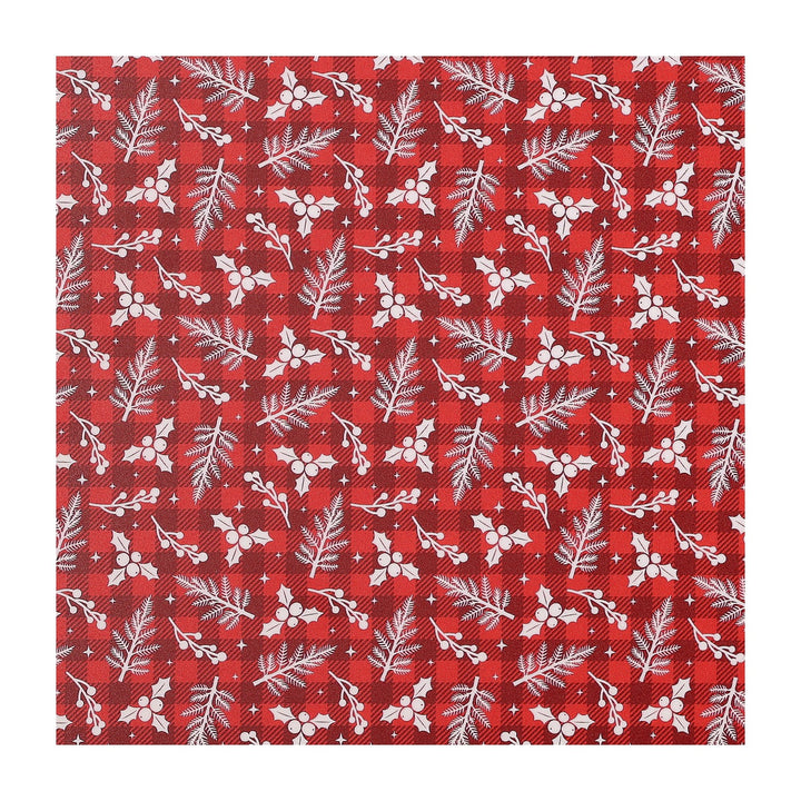 PatternPly® Full Coverage Christmas Tartan Sprigs