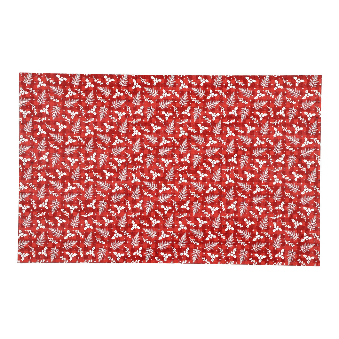 PatternPly® Transparent Christmas Tartan Sprigs