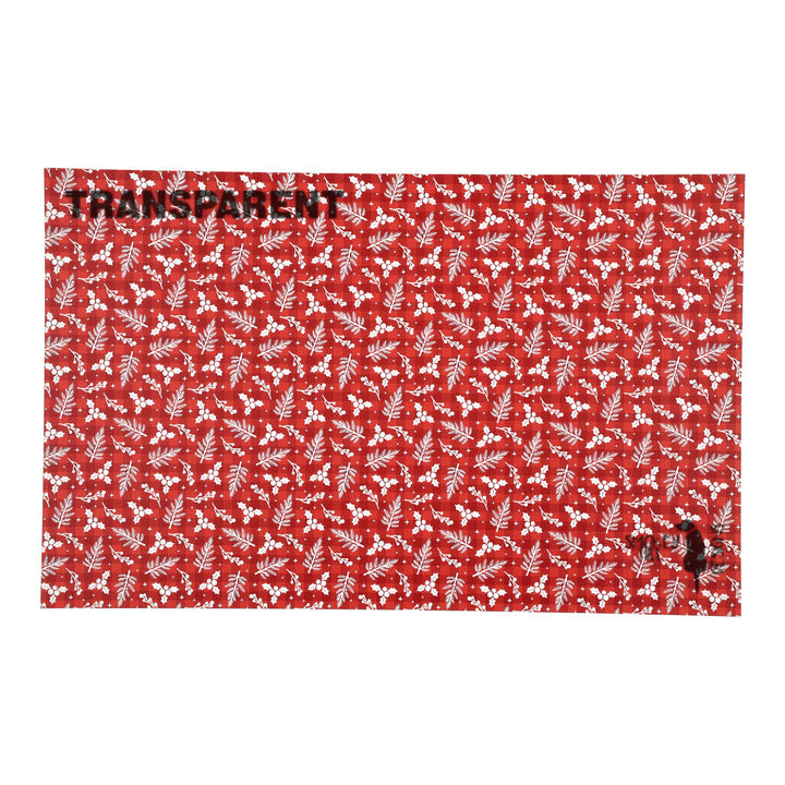 PatternPly® Transparent Christmas Tartan Sprigs