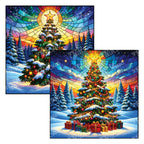 PatternPly® Full Coverage Christmas Tree in the Snow sheet showing the pattern