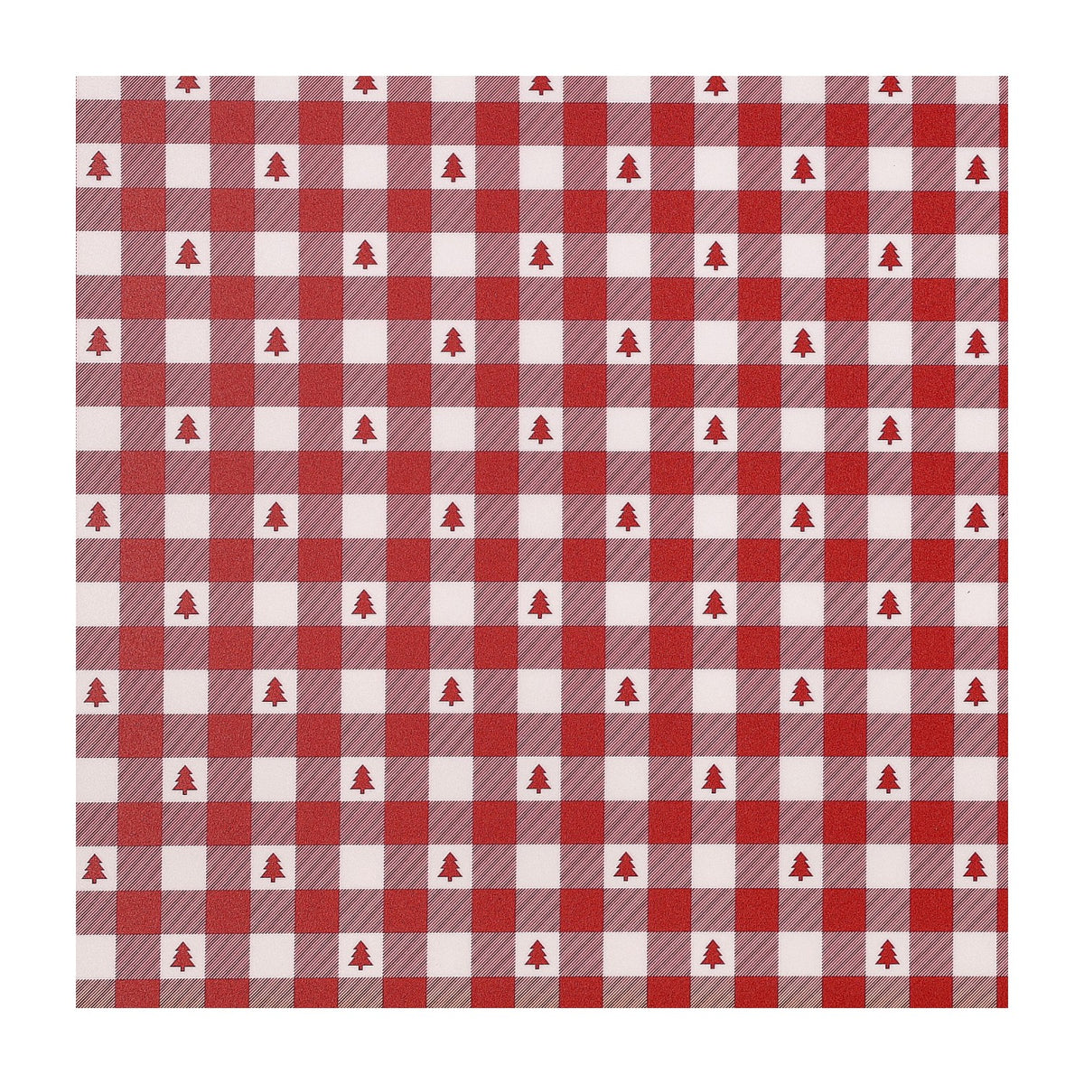 PatternPly® Full Coverage Christmas Tree Plaid sheet showing the pattern