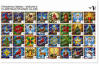 PatternPly® Full Coverage Christmas Series Volume 6 Christmas in Stained Glass Sampler: sampler sheet of small art scene…