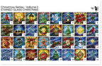 PatternPly® Full Coverage Christmas Series Volume 2 Stained Glass Christmas Sampler: sampler sheet of small art scene…