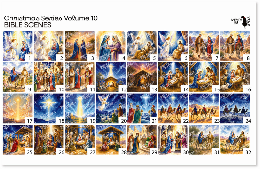 PatternPly® Transparent Christmas Series Volume 10 Bible Scenes Sampler