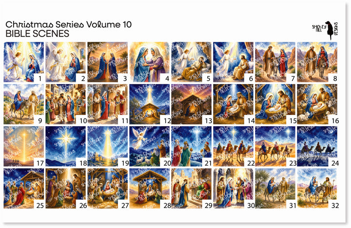 PatternPly® Transparent Christmas Series Volume 10 Bible Scenes Sampler