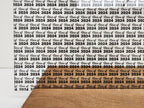 PatternPly® Scattered Class of 2024 Words BLACK sheet showing the pattern