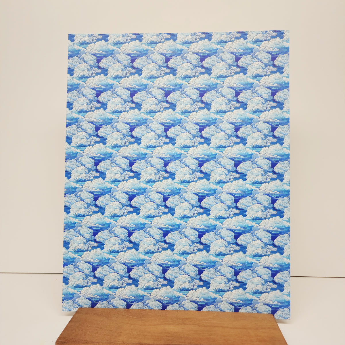 PatternPly® 19x24" Stained Glass Clouds Original Scale sheet showing the pattern