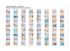 PatternPly® Full Coverage Coastal Series Volume 1 Pastel Paradise Teeny Sampler: sampler sheet of small art scene designs