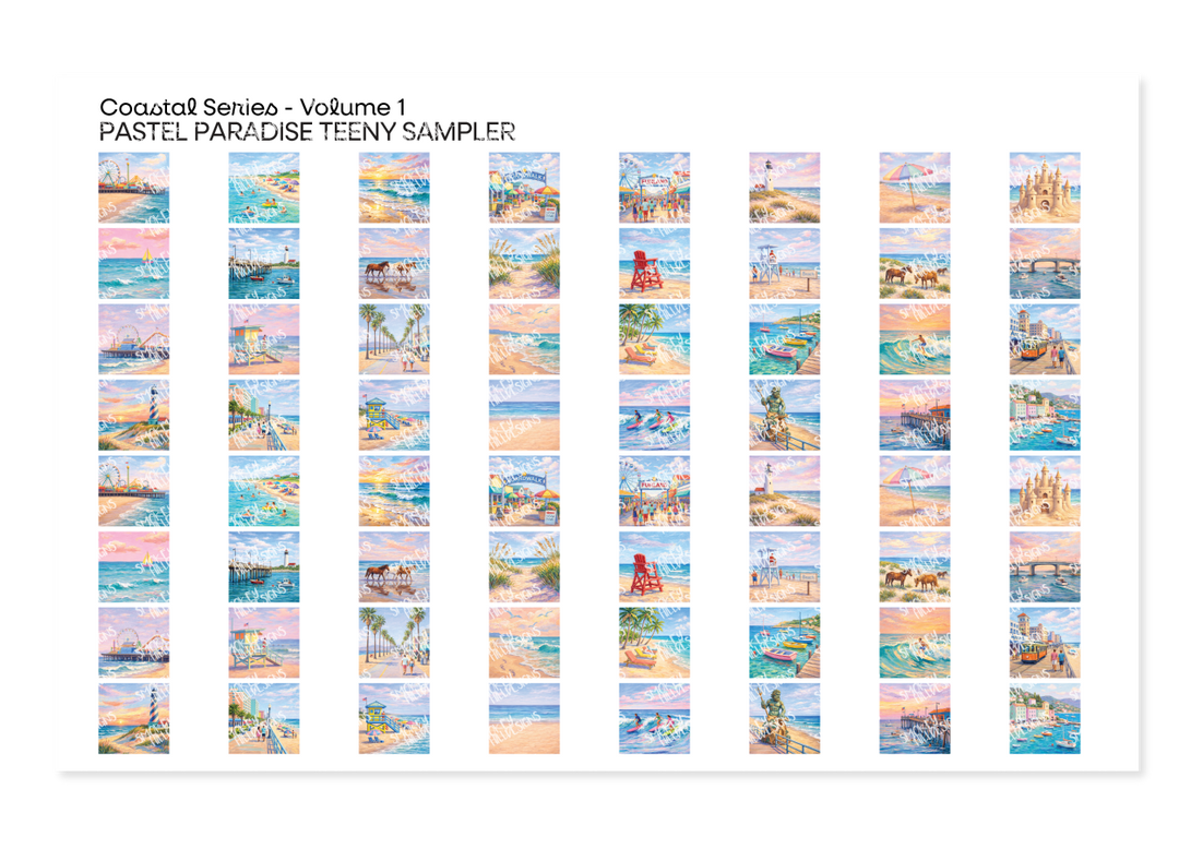 PatternPly® Transparent Coastal Series Volume 1 Pastel Paradise Teeny Sampler Teeny Sampler