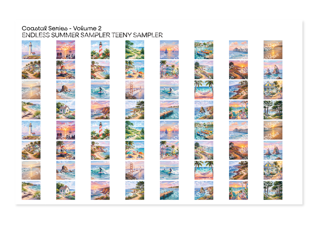PatternPly® Transparent Coastal Series Volume 2 Endless summer sampler Teeny Sampler Teeny Sampler