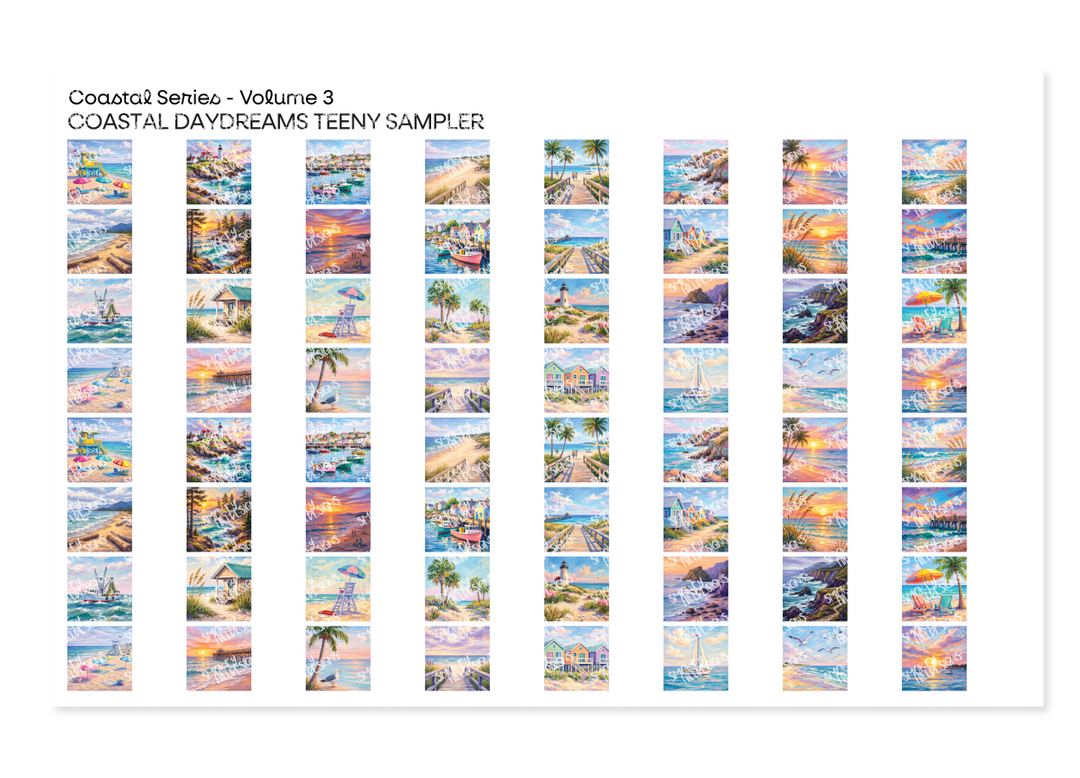 PatternPly® Full Coverage Coastal Series Volume 3 Coastal Daydreams Teeny Sampler Teeny Sampler