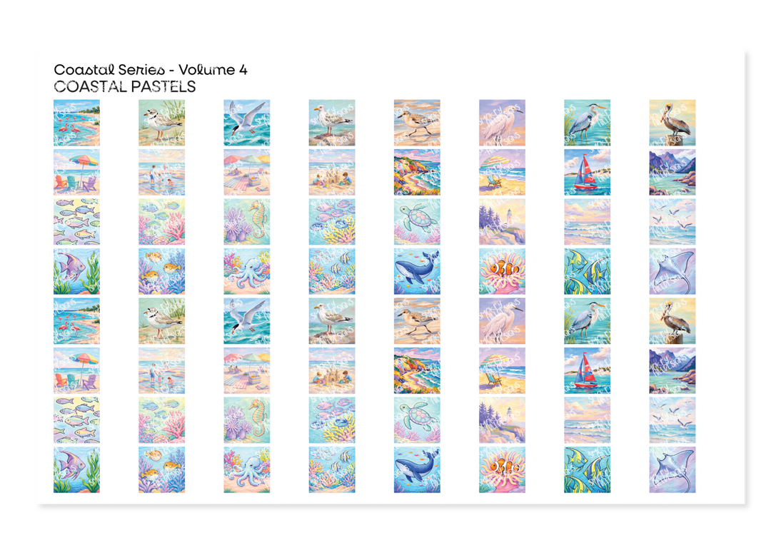PatternPly® Transparent Coastal Series Volume 4 Coastal Pastels Teeny Sampler Teeny Sampler