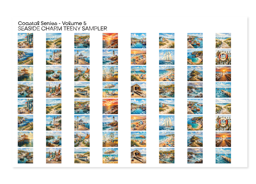PatternPly® Full Coverage Coastal Series Volume 5 Seaside Charm Teeny Sampler Teeny Sampler