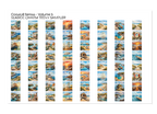 PatternPly® Full Coverage Coastal Series Volume 5 Seaside Charm Teeny Sampler: sampler sheet of small art scene designs