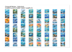 PatternPly® Full Coverage Coastal Series Volume 6 Sharks and Dolphins Teeny Sampler: sampler sheet of small art scene…