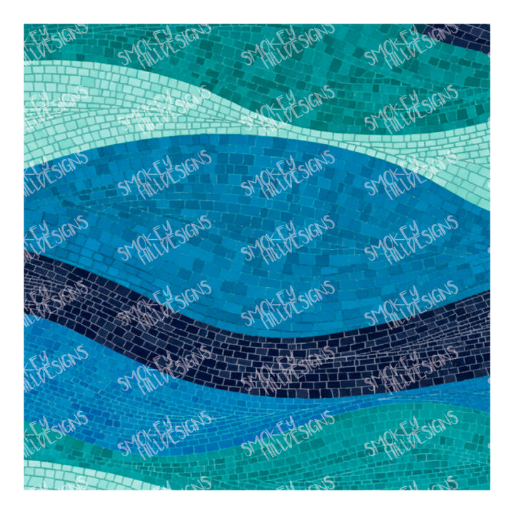 PatternPly® Transparent Coastal Mosaic Waves