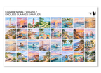 PatternPly® Transparent Coastal Volume 2 Endless Summer Sampler: sampler sheet of small art scene designs