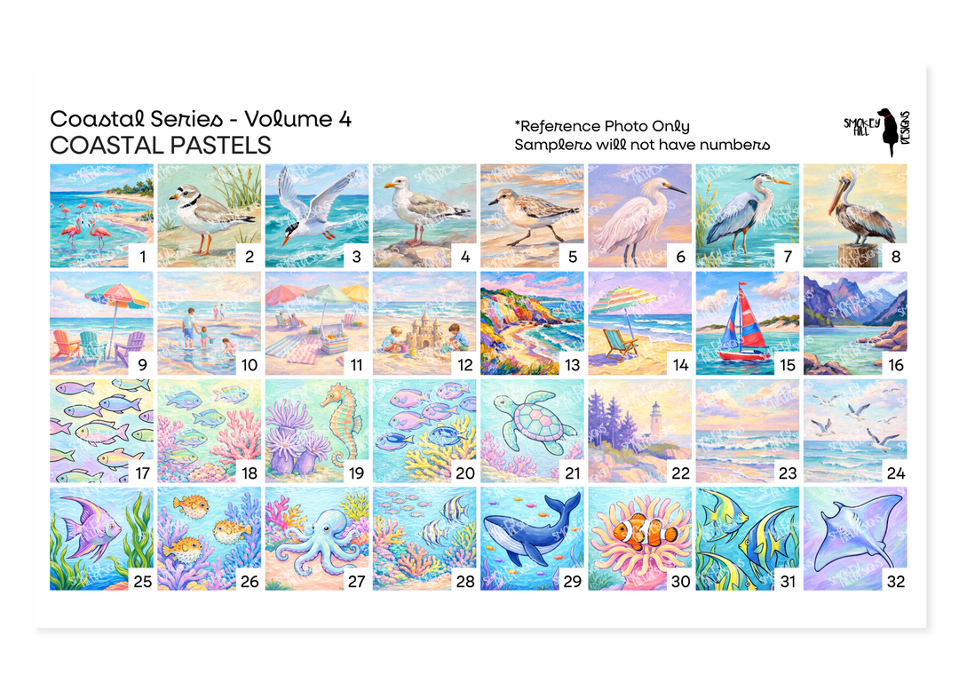 PatternPly® Transparent Coastal Volume 4 Coastal Pastels Sampler