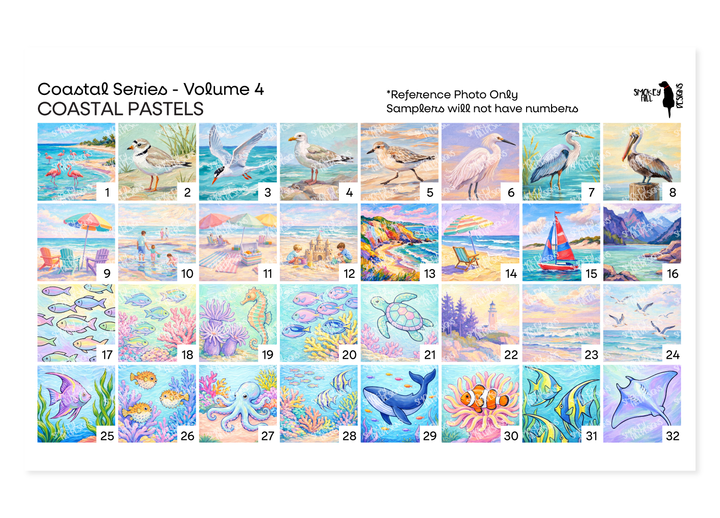 PatternPly® Transparent Coastal Volume 4 Coastal Pastels Sampler