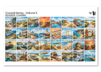 PatternPly® Full Coverage Coastal Volume 5 Seaside Charm Sampler: sampler sheet of small art scene designs