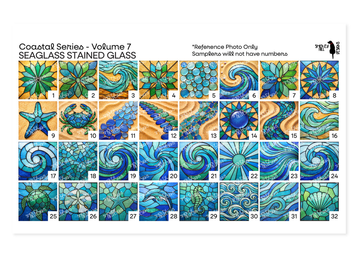 PatternPly® Full Coverage Coastal Volume 7 Stained Glass Sea Glass Sampler product photo 3