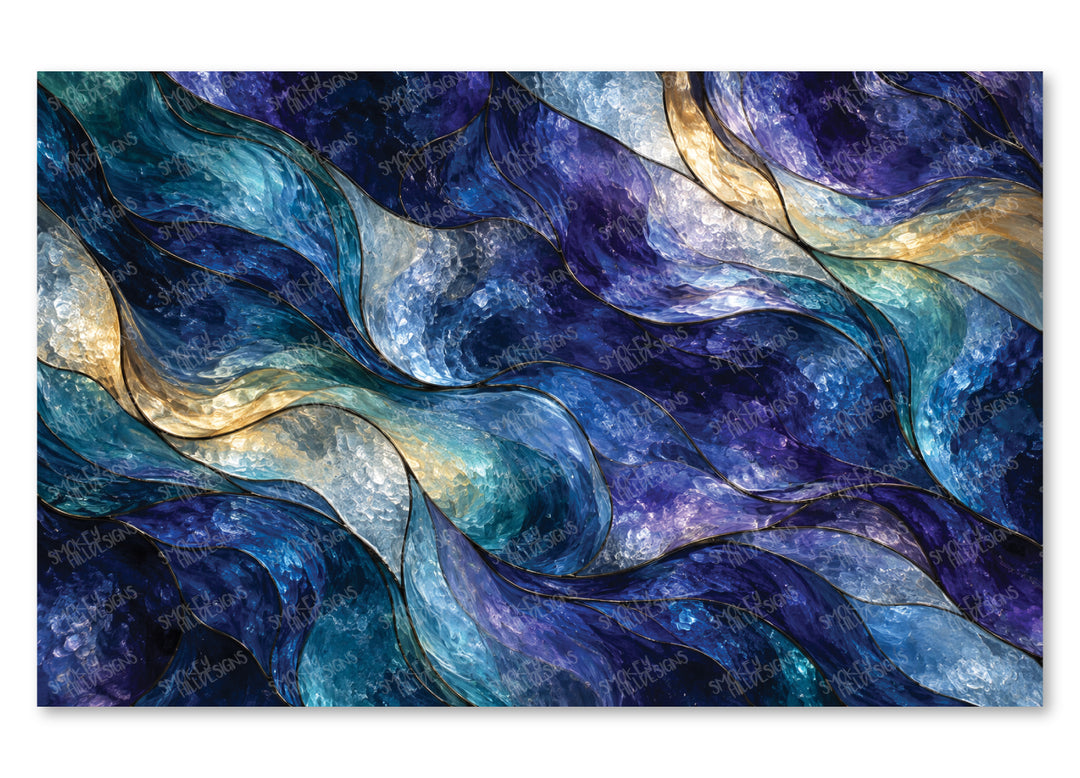 PatternPly® Full Coverage Realistic Coastal Stained Glass