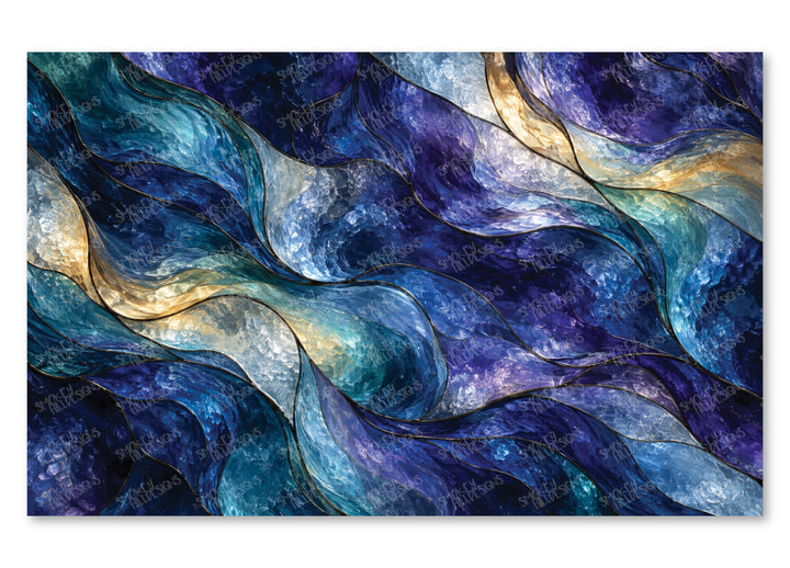 PatternPly® Full Coverage Realistic Coastal Stained Glass