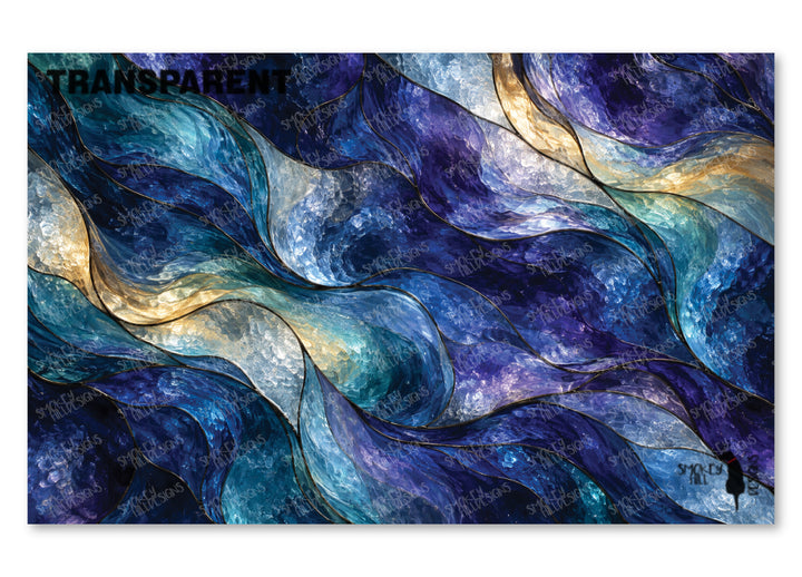 PatternPly® Transparent Realistic Coastal Stained Glass