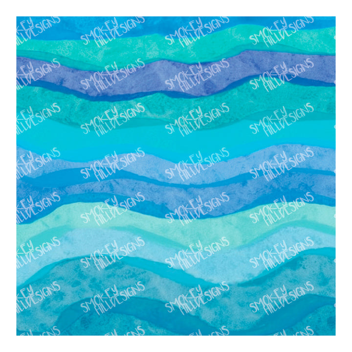 PatternPly® Full Coverage Coastal Watercolor Brushstrokes