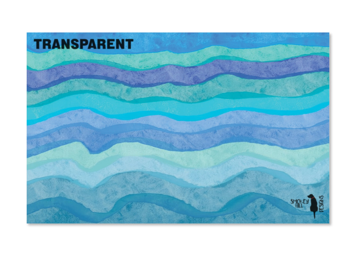 PatternPly® Transparent Coastal Watercolor Ripples product photo 2