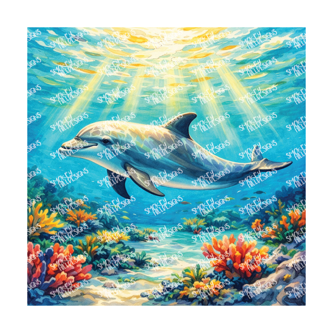 PatternPly® Transparent Coastal Series Volume 6 Sharks & Dolphins 22 art scene artwork