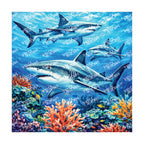PatternPly® Transparent Coastal Series Volume 6 Sharks & Dolphins 8 art scene artwork