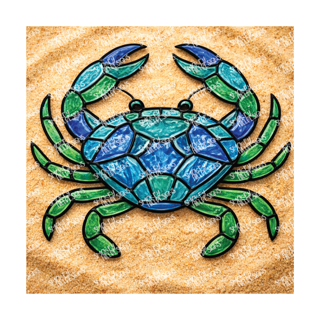PatternPly® Full Coverage Coastal Series Volume 7 Stained Glass Sea Glass 10 art scene artwork