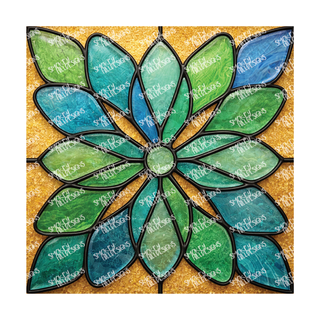 PatternPly® Transparent Coastal Series Volume 7 Stained Glass Sea Glass 2