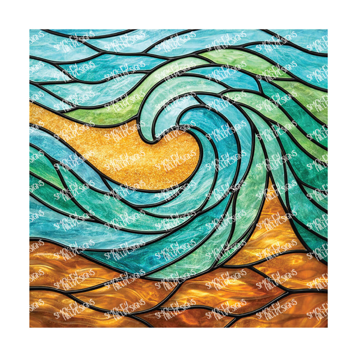 PatternPly® Transparent Coastal Series Volume 7 Stained Glass Sea Glass 3