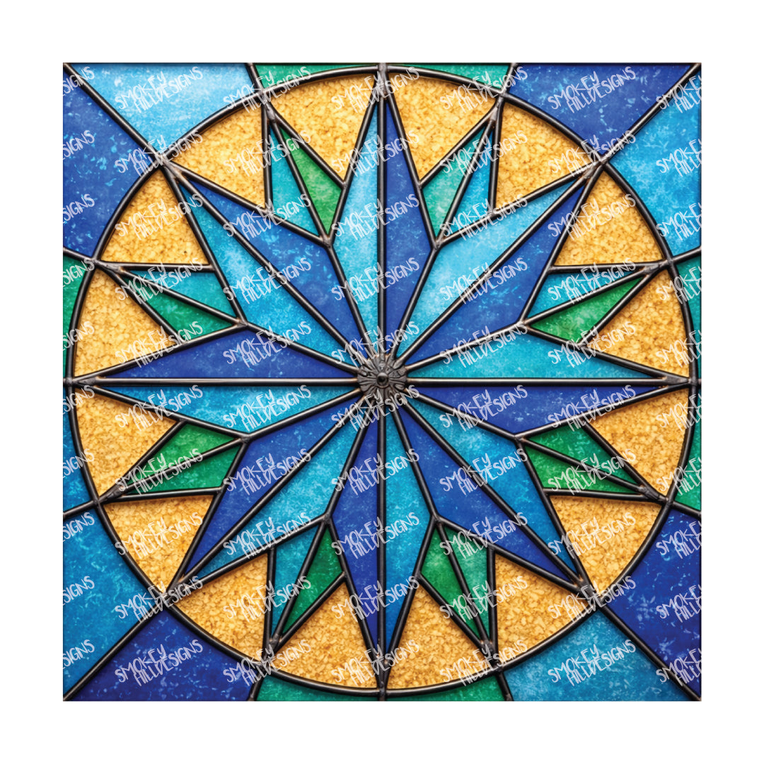 PatternPly® Transparent Coastal Series Volume 7 Stained Glass Sea Glass 8