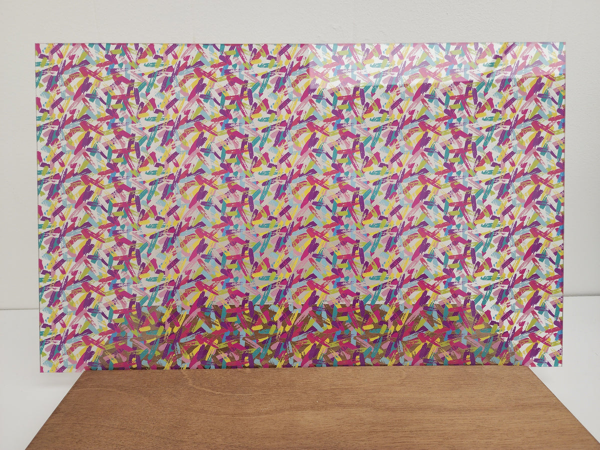 PatternPly® Scattered Colorful Brushstrokes sheet showing the pattern