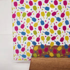 PatternPly® Scattered Colorful Pickleball LARGE sheet showing the pattern