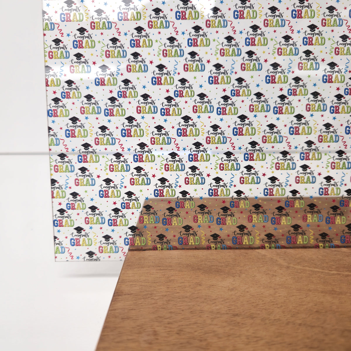 PatternPly® Scattered Congrats Grad sheet showing the pattern