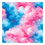 PatternPly® Full Coverage Cotton Candy Skies sheet showing the pattern