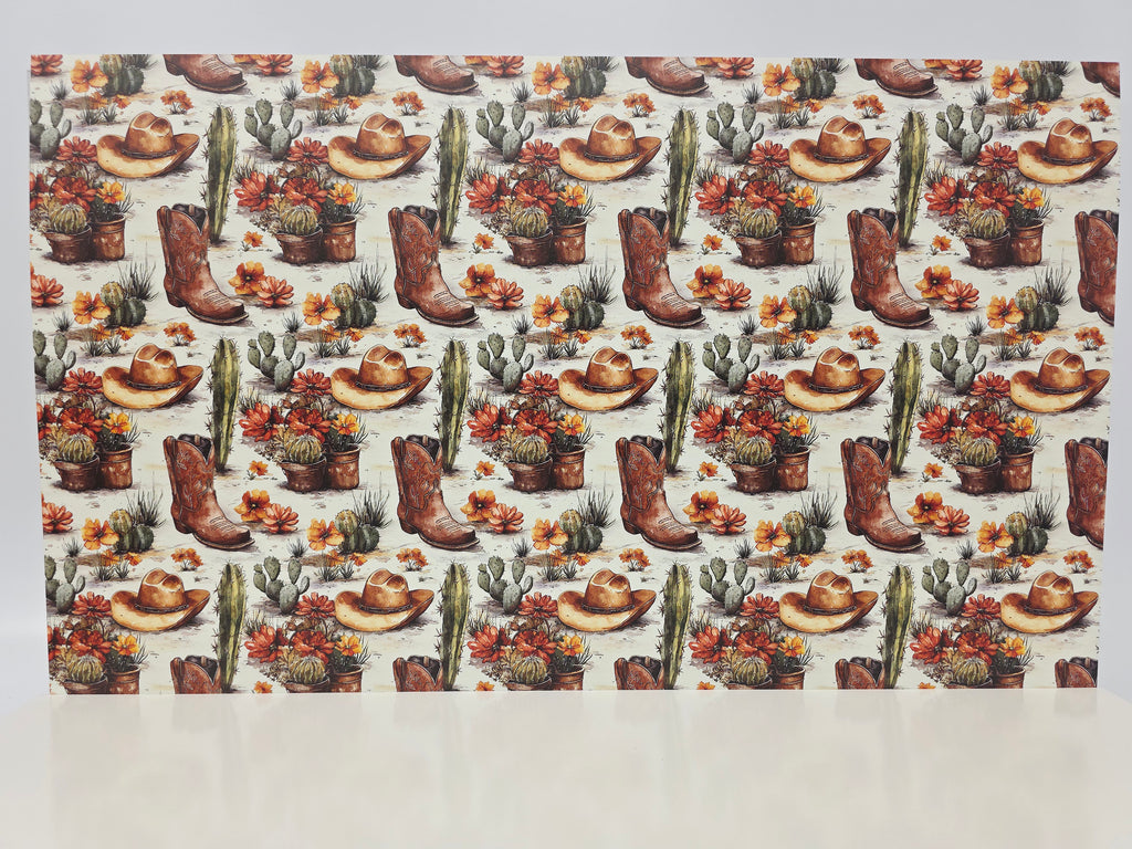 PatternPly® Full Coverage Cowboy Boots Hats and Cacti product photo 2