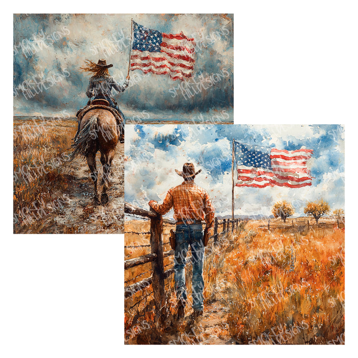 PatternPly® Transparent Cowboys and Cowgirls
