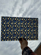 PatternPly® Transparent Stained Glass Moon and Stars sheet showing the pattern